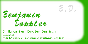 benjamin doppler business card